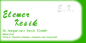elemer kesik business card